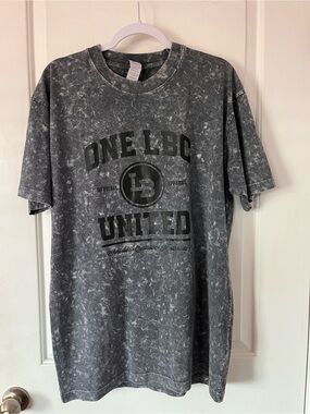 United LBC quality Mineral Wash Short Sleeve Tee - Gray textured look